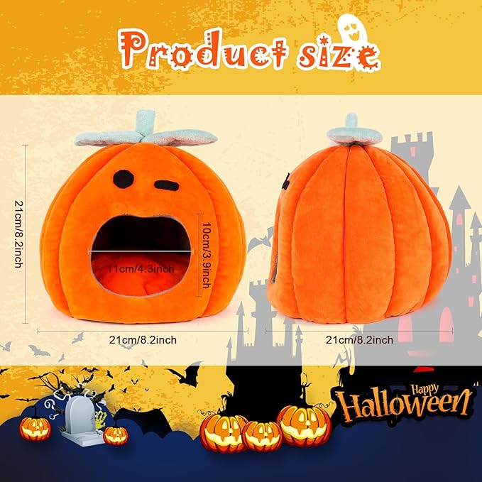 YUEPET Guinea Pig Bed Cave Winter Warm Cozy House Hideout for Dwarf Rabbit Bunny Ferret Hamster Chinchilla Hedgehog Fleece Washable Cage Nest Accessories 8.2"×8.2"