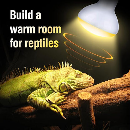 Leoterra 50w Reptile UVA Incandescent Basking Spot Light Bulbs and 50w Incandescent Night Black Heat Lamp Bulbs Combo Pack, for Bearded Dragon Snake Lizard Heating Lighting Use.120V E26 Base