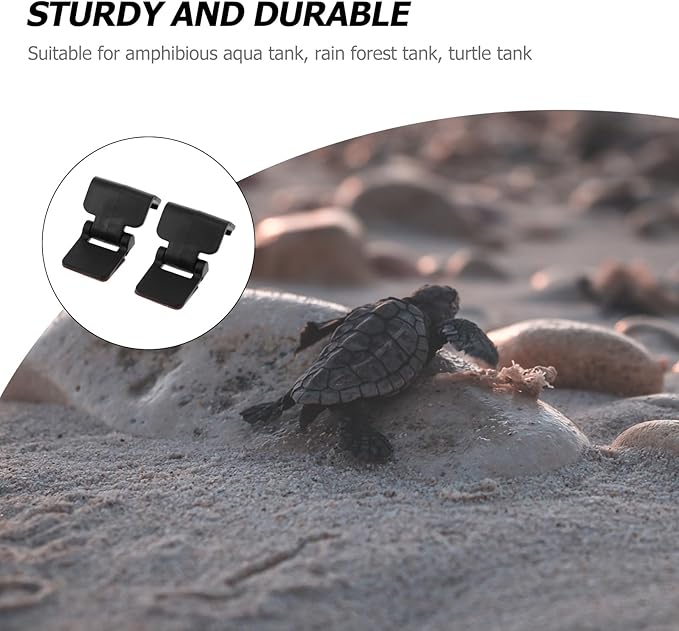 Balacoo 8 Pack Aquarium Lid Clips: Plastic Terrarium Lock, Reptile Terrarium Clips - Turtle Tanks Lock Buckle for Living Box, Fish Tank Cover - 1.96 × 1.18 inch