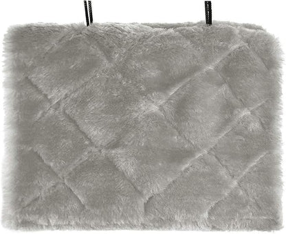 Winter Warm Bird Nest House Shed Hut Hanging Hammock Finch Cage Plush Fluffy Birds Hut Hideaway for Hamster Parrot Macaw Budgies Eclectus Parakeet Cockatiels Cockatoo Lovebird (S, Grey)