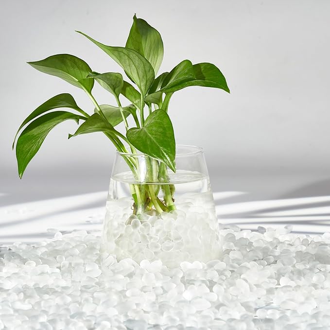 QEQEKAKA Sea Glass Stones for Crafts About 2.75LB (1180g/41.62oz) White Glass Pebbles Gemstones Bulk for Aquarium Rocks Fish Tank Gravel Filler for Vases Centerpieces