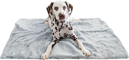 Best Friends by Sheri Reversible SnuggleSoft Calming Dog Blanket – Ultra Soft Faux Fur Pet Throw, Anxiety-Relief, Lightweight Warm Bed Cover for Dogs and Cats, Machine Washable, Gray, 30" x 40"