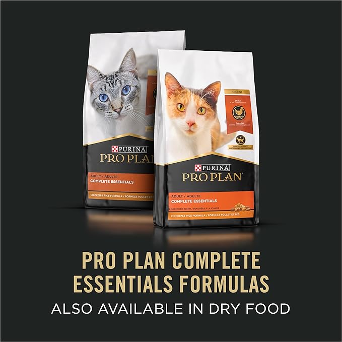 Purina Pro Plan Complete Essentials High Protein Cat Food Gravy, Wet Cat Food Chicken Entree - (Pack of 24) 5.5 oz. Cans