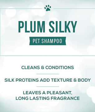 Nature's Specialties Plum Silky Ultra Concentrated Dog Shampoo Conditioner, Makes up to 3 Gallons, Natural Choice for Professional Pet Groomers, Silk Proteins, Made in USA, 16oz