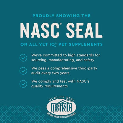 VetIQ Advanced Calming Support Supplement for Dogs, Calming Chews Help Manage Stress and Promote Relaxation, Anxiety Relief for Dogs, Made in The USA, 60 Count