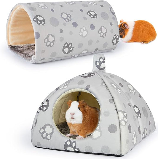 Unicorn Catcher Guinea Pig Hideout and Tunnel, 2 Pack Soft Washable Guinea Pig Bedding for Cages