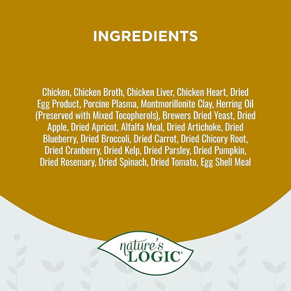 Nature's Logic Wet Cat Food - Feline Chicken Feast 95% Animal Ingredients - No Synthetic Vitamins, Minerals or Artificial Additives, 100% Natural, Grain-Free, Made in USA - Chicken (5.5 oz, 24 pack)