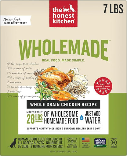 The Honest Kitchen Dehydrated Whole Grain Chicken Dog Food, 7 lb Box