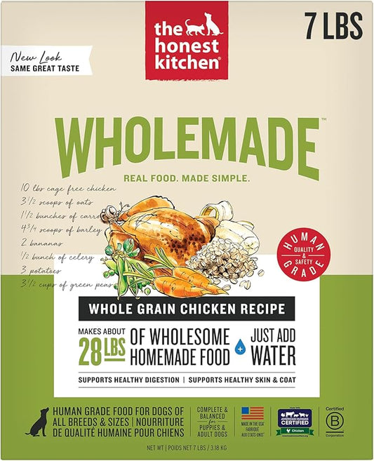 The Honest Kitchen Dehydrated Whole Grain Chicken Dog Food, 7 lb Box