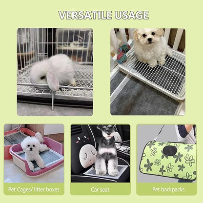Rabbit Pee Pads, Pet Toilet/Potty Training Pads, 120PCS All Absorb & Odor Control Disposable Cage Liners with Quick-Dry Surface for Guinea Pigs Puppy Chinchillas Hamsters Ferrets Hedgehog Cat