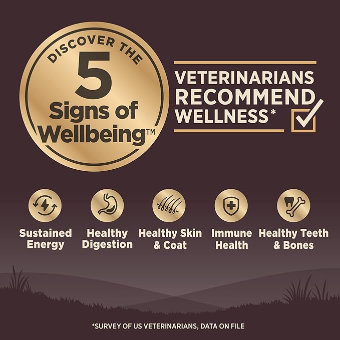 Wellness CORE Grain-Free High-Protein Dry Dog Food, Natural Ingredients, Made in USA with Real Meat, All Breeds, For Adult Dogs (Ocean Whitefish, Herring & Salmon, 26-Pound Bag)
