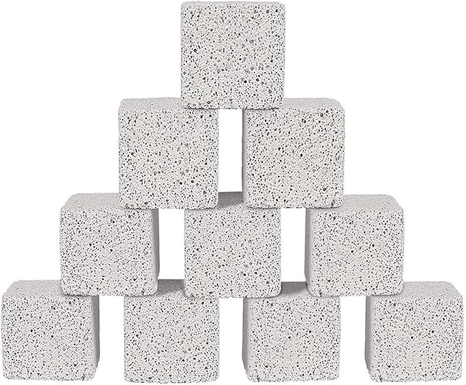 Hamiledyi Hamster Chew Toy Lava Teeth Grinding Square Stone for Hamsters Chinchillas and Rabbits Mineral Stone Calcium Chew Toy for Small Animal(Pack of 10)