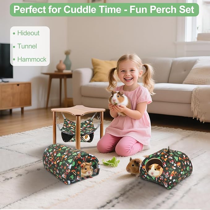 Ferret Hammock, Washable Rat Hammock,3 Pack Rat Cage Accessories,Soft Guinea Pig hammocks, Ferret Rats Chinchilla Bed, Hamster hammocks, Sugar Glider, Squirrel