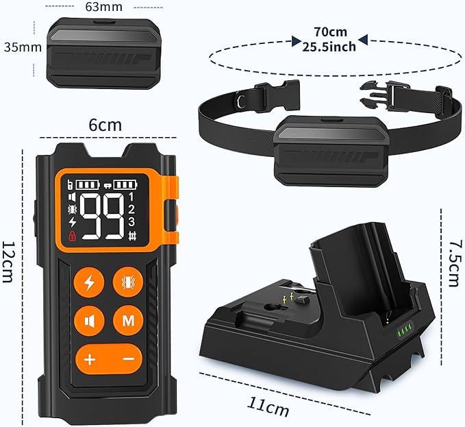 2000ft Range Wireless Dog Fence with Collar, Electric Training Collar with Remote, Dog Training Collar
