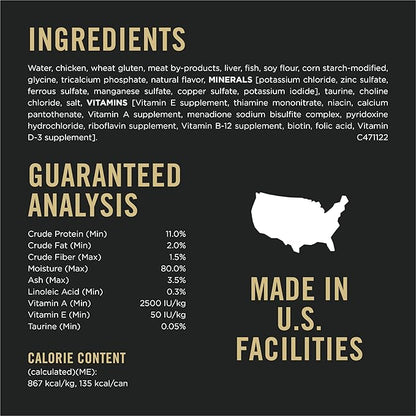 Purina Pro Plan Complete Essentials High Protein Cat Food Gravy, Wet Cat Food Chicken Entree - (Pack of 24) 5.5 oz. Cans