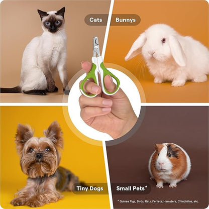 Cat Nail Clippers for Beginners and Groomers - Best Pet Nail Clippers & Claw Trimmer for Home Grooming Kit - Grooming Tool for Small Animals Tiny Dog Indoor Cat Bunny Rabbit Bird Kitten - Ebook Guide