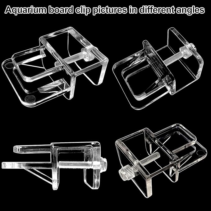 6 pcs Aquarium lid Clips Rimless Aquarium Fish Tank top Cover lid Hood Support Holder Glass Aquarium Acrylic Fish Tank top Clip