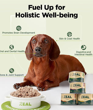 ZEAL New Zealand Canned Wet Dog Food – High Protein, Pure Nutrition, Natural Superfoods, Grain-Free with Superfoods (Beef, 6oz Can 12-Pack)