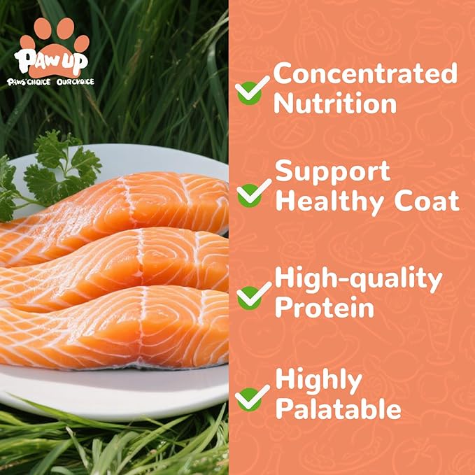 Freeze Dried Salmon Dog Treats, Single Ingredient Raw Dog Food Toppers, Healthy Training Treats for Dogs,3.8 oz