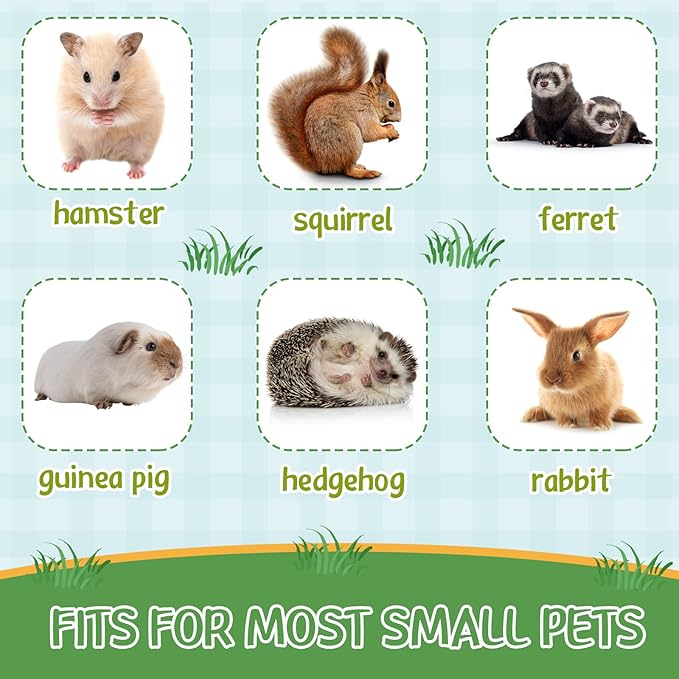 Nuogo 4 Pcs Rat Hammock for Cage Small Animal Hanging Ferret Hammocks for Rat Accessories Double Layer Ferret Bed for Guinea Pig Squirrel Chinchilla Playing and Sleeping(Classical)