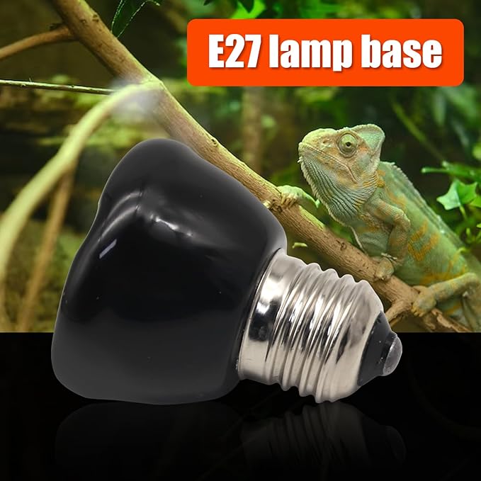 Mini Reptile Heat Lamp, 25w Infrared Ceramic Heat Emitter, No Light Emitting Reptile Heat Bulbs,Ceramic Heat Lamp for Amphibian, Chicken Coop,Cat, Turtle, Snake,Terrarium (1, 100 W)