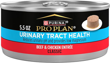 Purina Pro Plan Urinary Tract Health Beef and Chicken Entree Classic Cat Food - (Pack of 24) 5.5 oz. Cans