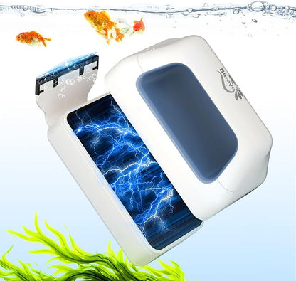 Magnetic Aquarium Fish Tank Glass Cleaner, Floating Aquarium Magnetic Brush, Algae Scraper Glass Cleaner Scrubber for 0.15-0.25 Inch Thick Glass Fish Tank (S)