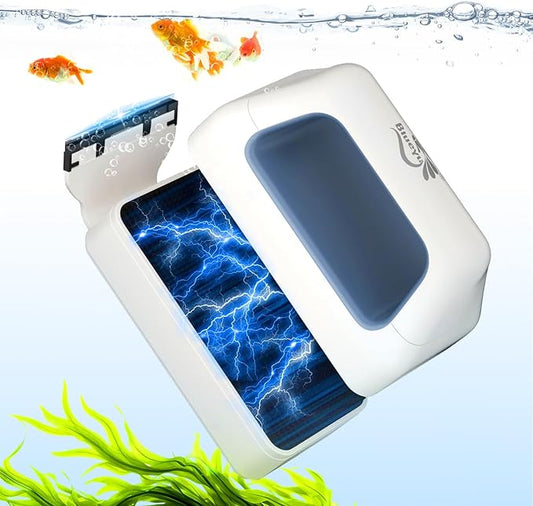 Magnetic Aquarium Fish Tank Glass Cleaner, Floating Aquarium Magnetic Brush, Algae Scraper Glass Cleaner Scrubber for 0.2-0.6 Inch Thick Glass Fish Tank (L)