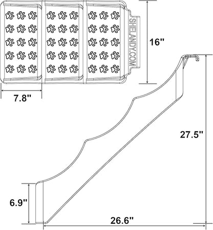 SHELANDY 45" Pet Grooming Bathtub Dog Wash Station | Heavy Duty Bathing Tub (Bathtub & Stairs Combo)