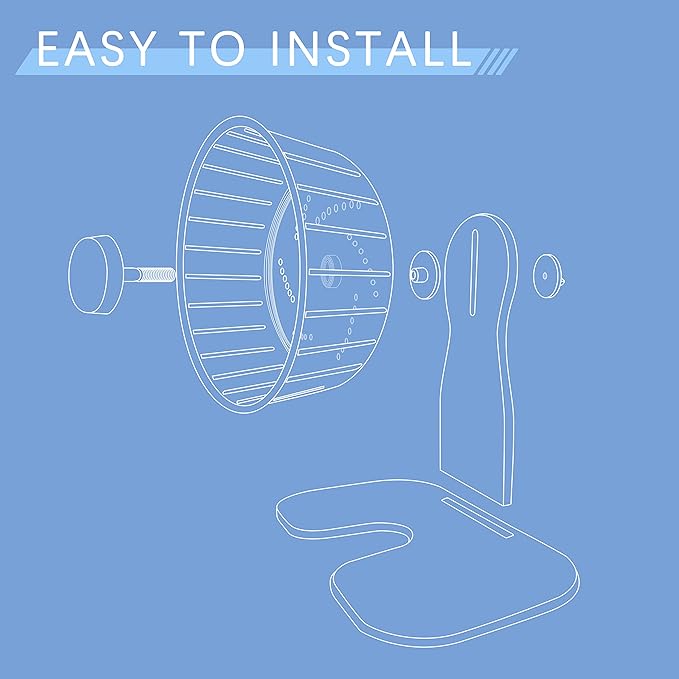 Petest Hamster Exercise Wheel, Silent Spinner Hamster Running Wheels, Diameter 8.3 inch, Blue