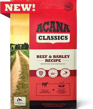 ACANA Classics Dry Dog Food Beef and Barley Recipe 22.5lb Bag