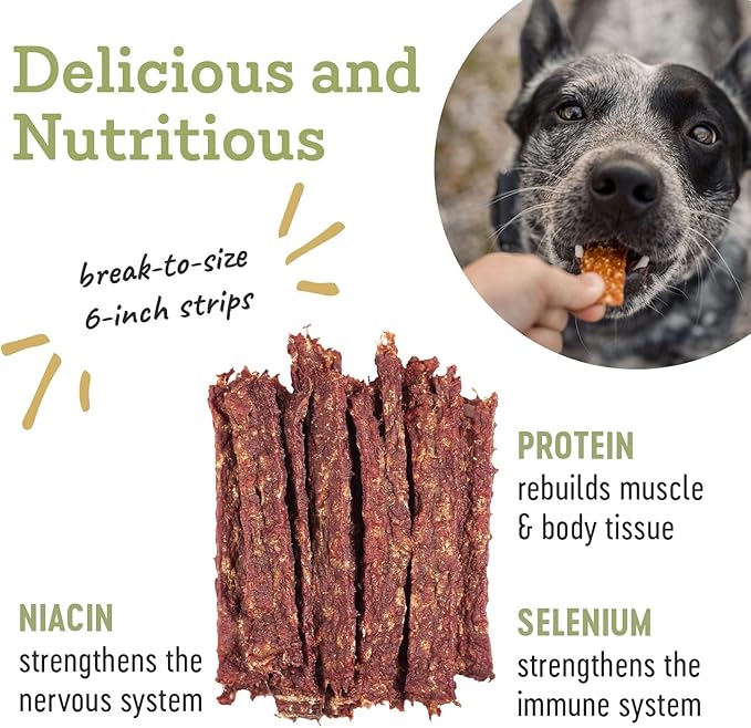 Farm Hounds - Boar Strips - Premium Natural Jerky for Dogs - from 100% Humanely Raised Boar - Break-to-Size - Great for Training & Treats - No Added Fillers - Made in USA - 4.5 oz - 2 Pack