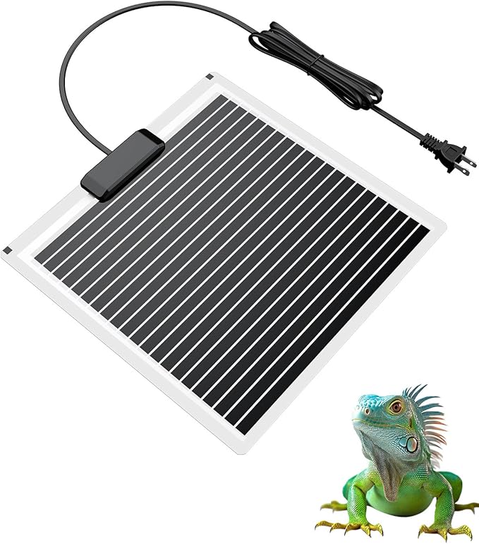 Pawfly 28 W Reptile Heat Pad 11 x 11 Inch Reptile Heating Pad Under Tank Terrarium Safe Fast Heating Mat Heat Mat for Turtles Frogs Snakes Lizards Geckos Hermit Crabs Spiders & Other Reptiles