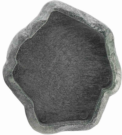 Reptile Water Dish Bowl, Resin Food Bowl Dish, Dark Green Firm Water Dish for Reptile Tank for Tortoise Lizard Pets Feeding Accessories, 1Pcs (S)