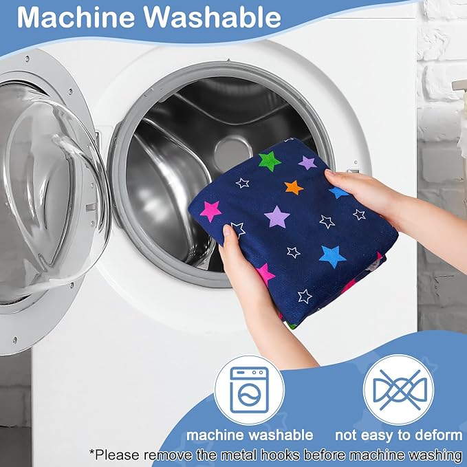 Bienbee 2 Pcs Ferret Rat Hammock Set for Cage Washable Guinea Pig Hideout Bed Soft Small Animal Hammock Tunnel Toys Ferret Cage Accessories for Hedgehog Sugar Glider Squirrel Hamster, Blue Stars