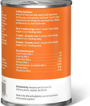 Amazon Basics Puppy Chopped Ground Dinner Canned Dog Food, with Chicken & Beef, 13.2oz (Pack of 12)