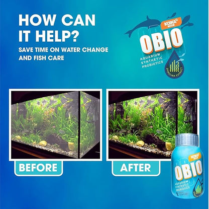 KOIKA OBIO Aquarium Water Treatment, Quick Effect (After 8-10 Hours), Improvement of Digestion and Immune Systems of Fish & Shrimp (Liquid, 180ml (6.08 fl oz))