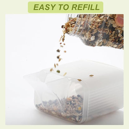 Rabbit Water Bottle, 35oz Large Capacity, Hanging Automatic Food Dispenser, for Small Animals Guinea Pig Ferret Cage Accessories Gray