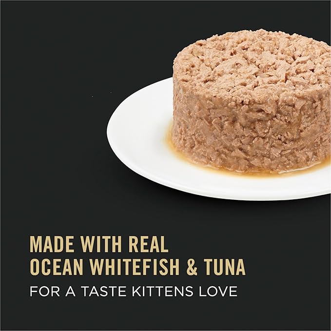 Purina Pro Plan Wet Kitten Food, Flaked Ocean Whitefish and Tuna Entree - (Pack of 24) 3 oz. Pull-Top Cans
