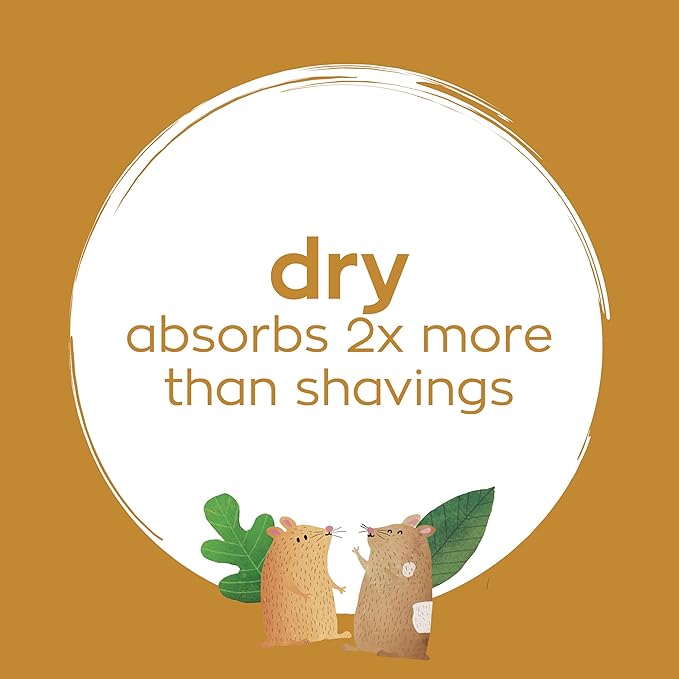 CritterCare Natural Paper Small Pet Animal Bedding - Odor Control, Unscented, 99% Dust Free, Super Absorbent, Natural, 60L, Great for Rabbits, Guinea Pigs, Hamsters, Gerbils, Mice, Rats