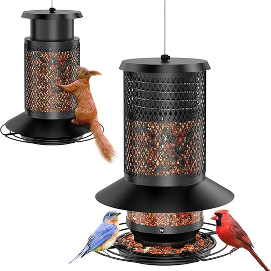 Large Metal Bird Feeders for Outdoors Hanging, Large Capacity Hanging Birdfeeder for Outside