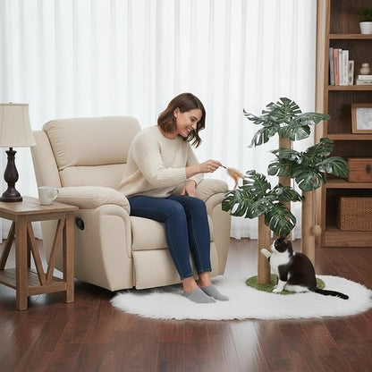 31.5Inch Cat Scratching Post,Cat Scratcher Tree with 3 Scratching Poles & 2 Interactive Dangling Balls,Cats Scratching Posts for Indoor Kitten & Adult Cats