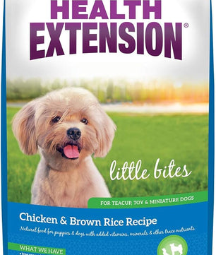 Health Extension Little Bites Dry Dog Food for Small Breeds, Chicken & Brown Rice Recipe, with Probiotics & Superfoods for Digestion & Coat Health, 1 lb Bag
