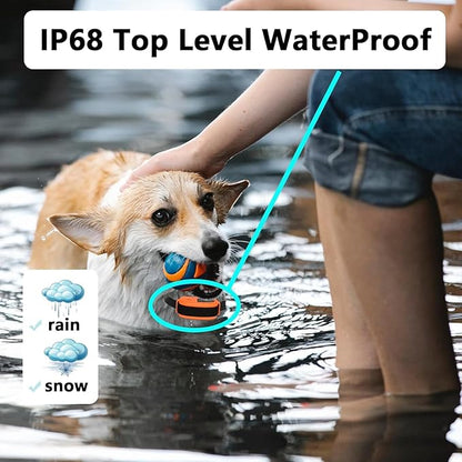 Indoor Pet Barrier for Home,Keeps Areas Off Limits,Dog Home Proofing, Waterproof/Rechargeable/Beep/Static Training Collar,Wireless Electric Fence,1 Dog Orange Kit