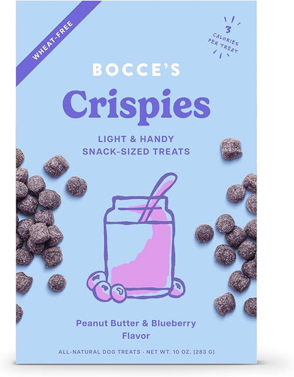 Bocce's Bakery PB + Blueberry Crispies Low-Calorie Wheat-Free Dog Treats, 10 oz