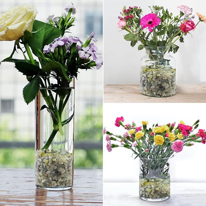 2LB Succulent and Cactus Pebbles, 1/5 Inch Jade Natural Decorative Polished Stones, River Rocks for for Indoor Plants, Vases, Planters and Outdoor Gardening