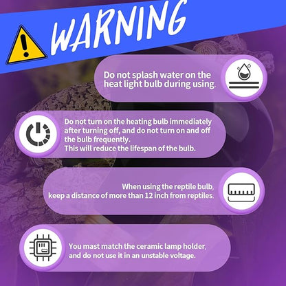 AOMRYOM 100W Basking Spot Infrared Night Heat Lamp Moonlight Heat Bulb for Reptiles & Amphibians 2 Packs