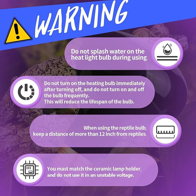 AOMRYOM 75W 2 Pack Basking Spot Infrared Night Heat Lamp Moonlight Heat Bulb for Reptiles & Amphibians