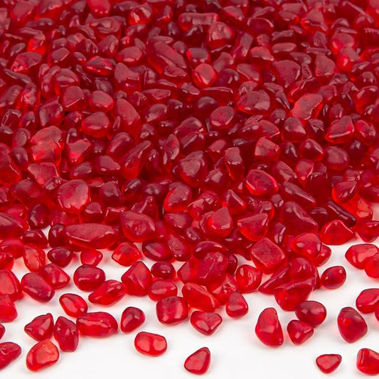 Sea Glass Stones for Crafts About 1LB (405g/14.28oz) Red Glass Pebbles Gemstones Bulk for Beaching Wedding DIY Decoration Aquarium Turtle Tank Vase Filler (Lake Blue)
