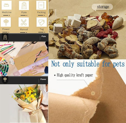 100PCS Bird Cage Liner Papers 11×17in-Disposable Kraft Paper Cage Liners for Pet Bird Parrot Cushion Pad Pet Bedding Accessories(Kraft Paper)